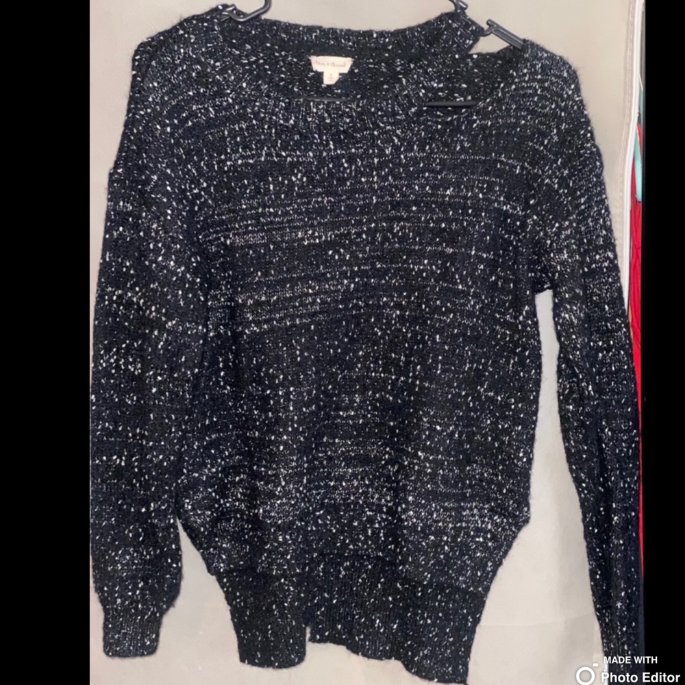 Black and white sweater